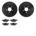 Dynamic Friction Co 8302-54170, Rotors-Drilled and Slotted-Black with 3000 Series Ceramic Brake Pads, Zinc Coated 8302-54170